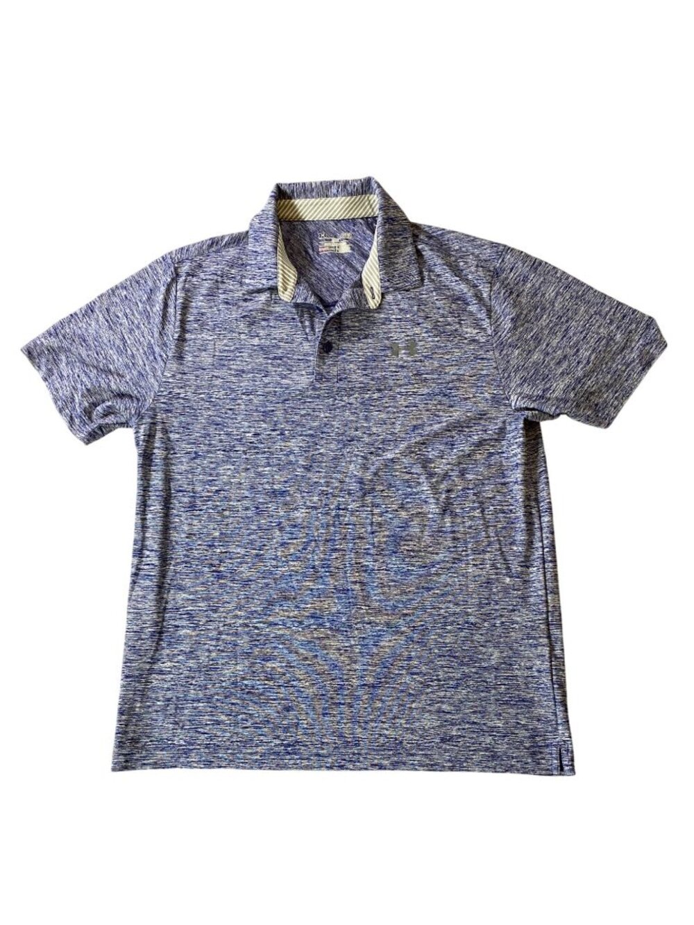 Under Armour Mens HeatGear Loose Fit Polo Shirt Blue White Large